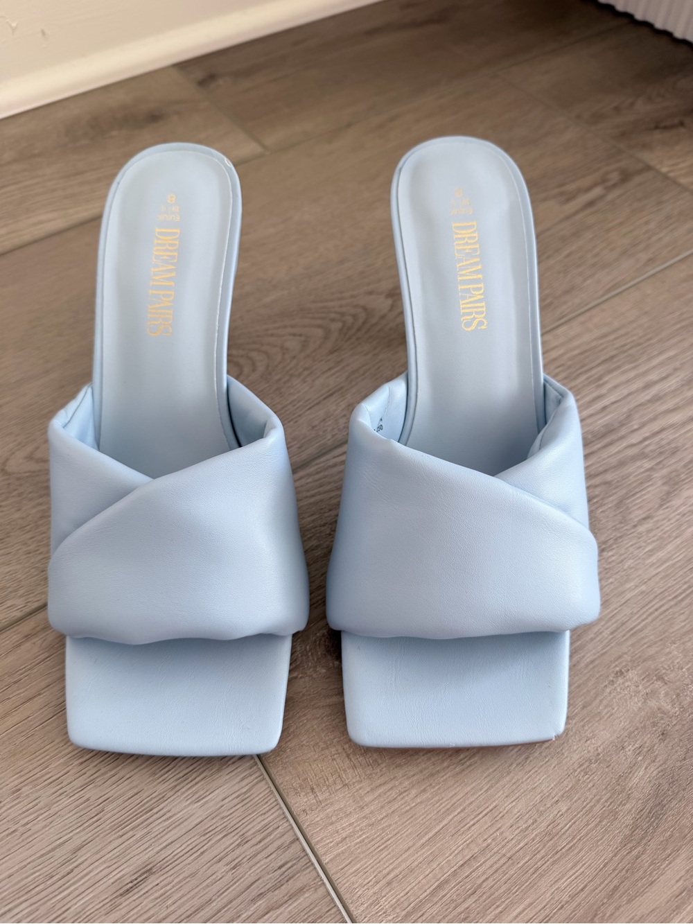 DREAM PAIRS Women’s 3.3" Stilettos Heels Open Square Toe Slip On